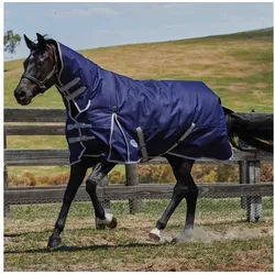 WeatherBeeta Pferde-Thermodecke Weatherbeeta Comfitec Essential Combo Medium 220g - navy/silver/red 105 cm