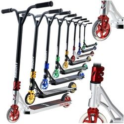 Mach1 Stuntscooter Stunt Scooter - 120mm Rollen mit Alu Core und ABEC 9 Kugellagern silberfarben|rot