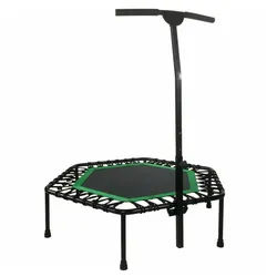 Sport-Knight® Fitnesstrampolin Trampolin mit Griff, höhenverstellbar, strapazierfähig schwarz