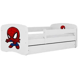 Raumhirsch Furniture Kinderbett Spiderman mit Schublade 160/80 90/61/164 , Weiß , Holzwerkstoff , Rechteckig , 80x160 cm , FSC 100% , Babymöbel & Kindermöbel, Kinderzimmer & Jugendzimmer, Kinderbetten