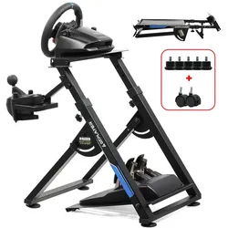 GTPLAYER Lenkradständer Lenkrad Gaming Wheel Stand für Logitech Controller (Neigungsverstellbares Gestell PS4 Xbox PC PS5) blau