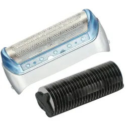 Trade-Shop Ersatzscherfolie passend für Braun Z-Serie MultiGroomer FreeControl, 2 St., Kombipack: Scherfolie mit Rahmen + Klingenblock silberfarben