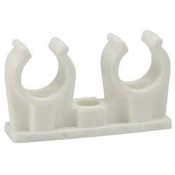 10 Stk. Doppel-Rohrclip 16 - 18 mm