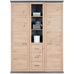 My Baby Lou Babykleiderschrank , Eichefarben, Dunkelgrau , Holzwerkstoff , 7 Fächer , 3 Schublade(n) Schubladen , 154x209.2x60.2 cm , Babymöbel & Kindermöbel, Babyzimmer, Babyzimmer-Serien