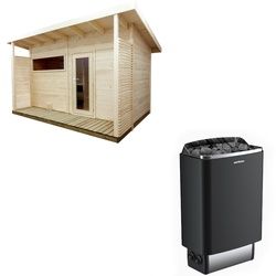 Sentiotec Sauna Komplettset Scala Large | Saunaofen 100 | 5 Pers.