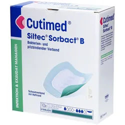 Cutimed Siltec Sorbact 12,5 x 12,5 cm