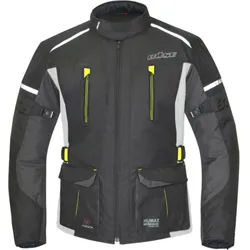 BÜSE Rider wasserdichte Kinder Motorrad Textiljacke, schwarz-gelb, Größe 3XL 58 60