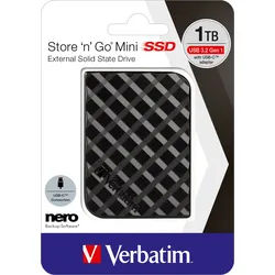 Verbatim SSD 1TB, USB 3.2, Typ A-C, Mini Store ́n ́Go Mini, (R) 450MB/s, (W) 420MB/s, Retail