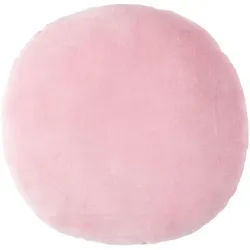 Homescapes Dekokissen rund rosa, Baumwollsamt?40 cm , Rosa , Textil , Uni , Füllung: Polyester , Rund , 40x40 cm , Oeko-Tex® , Heimtextilien, Wohntextilien, Kissen, Zierkissen