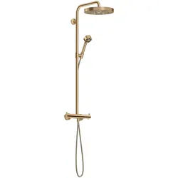 Hansgrohe Showerpipe AXOR One mit Thermostat, Kopfbrause 280 1jet brushed bronze , 48794140 48794140