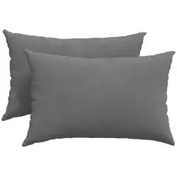 vidaXL Sitzauflage Sofakissen 2 Stück Dunkelgrau 60 x 40 cm Stoff, (2 St) grau