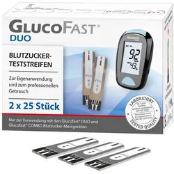 Glucofast Duo Blutzucker-Teststreifen Teststreifen 50 St