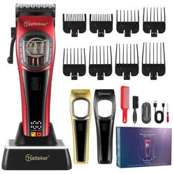Scttomon Haarschneider G58, Professioneller Haarschneider & Barttrimmer, Barbershop-Haartrimmer USB-C & Ladestation rot