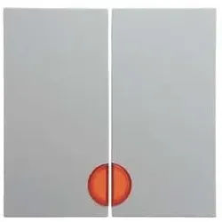 Berker 16271909 Wippe 2-fach mit roter Linse, S.1/B.3/B.7, polarweiß matt
