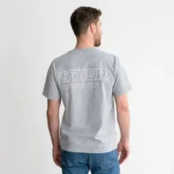 STIER Heavy Tee Logo Capsule organic cotton L Grey Melange