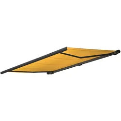 Mendler Ersatz-Bezug für Markise T124, Vollkassette Ersatzbezug Sonnenschutz 5x3m ~ Polyester gelb