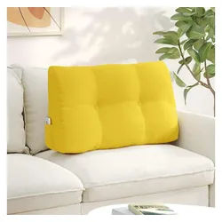vidaXL Rückenkissen, Rücken Kissen Helles Gelb 80 x 24 x 50 cm Stoff gelb