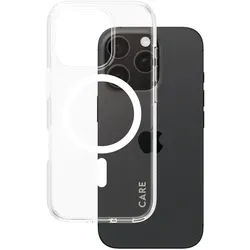 CARE by PanzerGlass® Flagship Case Transparent Urban Combat Weiß MagSafe für iPhone 16 Pro