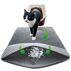 riijk Katzenstreu Katzenstreu Matte (Katzenstreumatte, Katzenstreumatte), wasser- und schmutzabweisend und ist waschbar grau