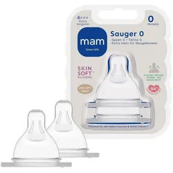MAM Babyartikel Flaschensauger Trinksauger Weithals SkinSoft Silikon (0) ab 0 Monate