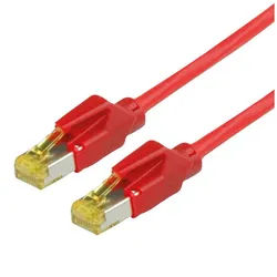 SECOMP Patchkabel Cat.6A (Class EA) S/FTP, UC900 TM31, LSOH LAN-Kabel, RJ-45 Männlich (Stecker), RJ-45 Männlich (Stecker) (1000.0 cm) rot