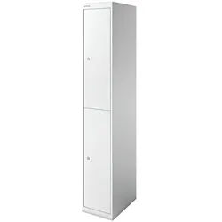 Bisley Garderobenschrank »Office« 1x 40 cm tiefes Abteil mit 2 Fächern weiß, 30.5x180.2x45.7 cm