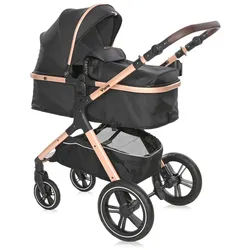 Lorelli Kinderwagen 2 in 1 Viola mit Adaptern, umbaubarer Sportsitz, bis 22 kg schwarz