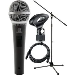 Pronomic DM-58 Vocal Mikrofon mit Schalter Starter SET inkl. Ständer+ Klemme + Kabel