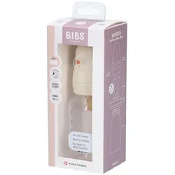 Bibs Baby Glasflasche Komplettset - Elfenbein