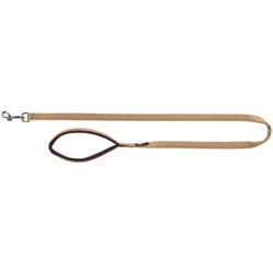 TRIXIE Premium Leine, M–L: 1,00 m / 20 mm, karamell