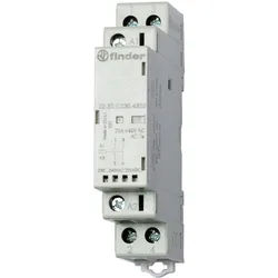 Finder 223202304320 Installationsschütz für Reiheneinbau, 2 Schließer, 25 A, Spule 230 V AC/DC, LED-Anzeige
