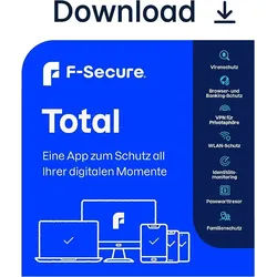 F-Secure Total Security & VPN 2026 - 5 Geräte - 18 Monate, Download