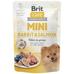 Brit Care Mini Rabbit & Salmon fillets in gravy 85g