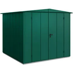 Hörmann Metall-Gerätehaus Berry Modern mit Satteldach Typ 2, 259 x 248 cm,moosgrün,6,4 m2