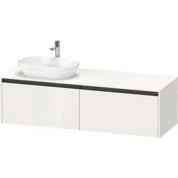 Duravit Ketho.2 Konsolenwaschtischunterbau wandhängend Weiß Hochglanz 1600x550x459 mm - K24889L22220 K24889L22220000
