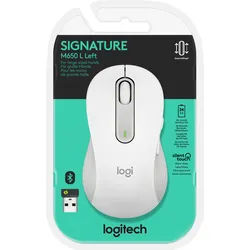 Logitech Maus M650 L, Signature, Wireless, Bolt, Bluetooth, weiss Optisch, 400-4000dpi, 5 Tasten, Left, Large, Retail