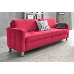 3-Sitzer SIT & MORE "Pablo", rot, B:163cm H:78cm T:78cm, Kunstleder SOFTLUX / Struktur (100% Polyester);Flachgewebe (100% Polyester) / Struktur (100% Polyester), Sofas