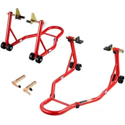 VEVOR Motorrad-Ständer vorne und hinten Spoolift Paddock-Schwinge Arm Rot 385kg
