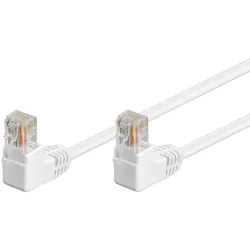 Goobay 300x Goobay 96070 CAT 5e Patchkabel 2x 90° gewinkelt, U/UTP, weiß, 1 m Netzwerkkabel