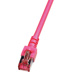 PATCH-C6 015MA - 0,15m Cat.6 PiMF-Patchkabel, magenta / rosa