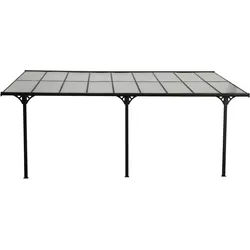 Terrassendach WESTMANN "Bruce", schwarz, B:556cm T:300cm, Aluminium, Terrassenüberdachungen, Rahmen aus pulverbeschichtetem Aluminium, schwarz