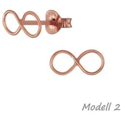 Order & Smile Schmuck Paar Ohrstecker Infinity Ohrstecker: 925 Silber Ohrringe Unendlichkeit
