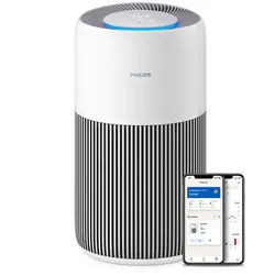 Philips Luftreiniger PureProctect Quiet 2200 Series, Luftreinigungsrate 420 m3/h, für 109 m2 Räume, 3-Schichten-HEPA-Filtersystem, mit App Verbindung, leise weiß
