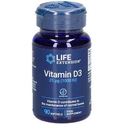 Life Extension® Vitamines D3 25μg (1000 U.i.)