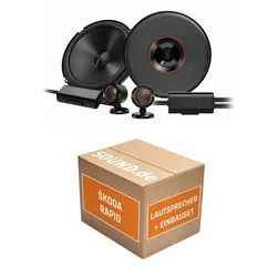 JUST SOUND best choice for caraudio Lautsprecher Boxen vorne JBL Club3 64CTP für Skoda Rapid 210W Auto-Lautsprecher (70 W, 16 cm) schwarz