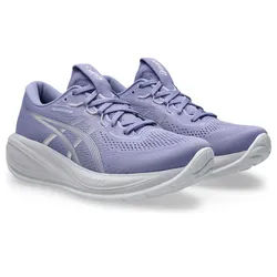 Laufschuh ASICS "GEL-CUMULUS 28", Damen, Gr. 40,5, blaubell, weiß, Synthetik, Schuhe Laufschuh, sportlicher Stil, leicht profiliertes Laufsohlenprofil, Schnürung