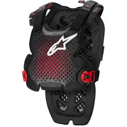 Alpinestars A-1 Pro Brustprotektor, schwarz-rot, Größe 2XL für Männer