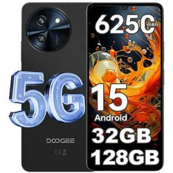 DOOGEE Note 59 32GB RAM+128GB ROM/2TB-TF 5G Smartphone (17,15 cm/6.75 Zoll, 128 GB Speicherplatz, 16 MP Kamera, Android 15, 6250mAh, 6.75" HD+ 120Hz, NFC, GPS, Face Unlock) schwarz