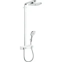 hansgrohe Showerpipe Raindance Select E mit Thermostat, 2jet, weiß/chrom