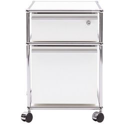 USM Rollcontainer weiß, Designer Prof. Fritz Haller, 61x42x53 cm